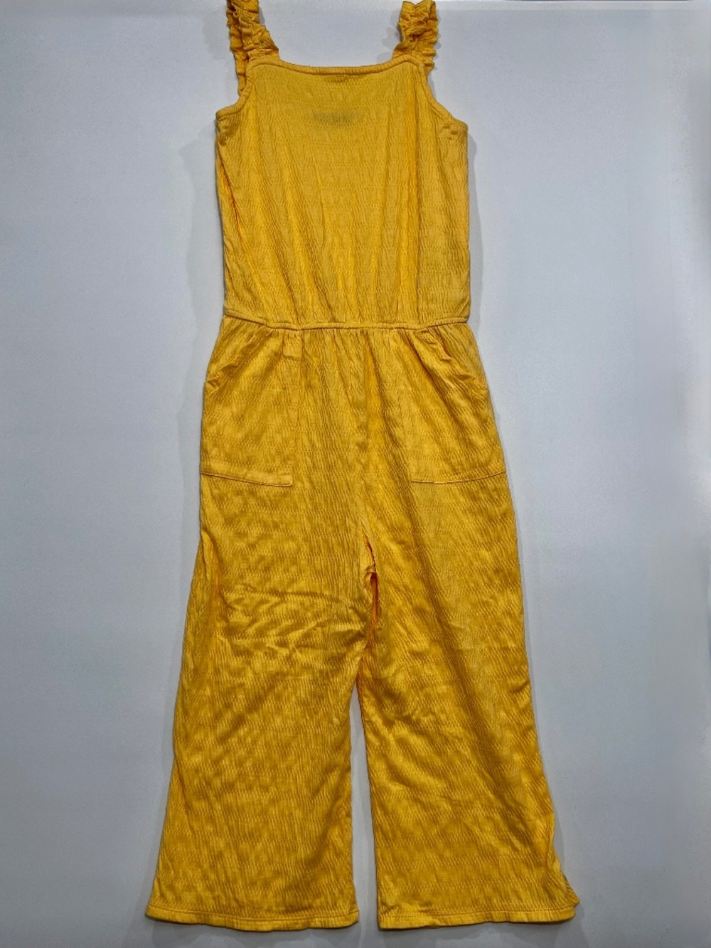 Primark Yellow Ribbed Wide-Leg Jumpsuit